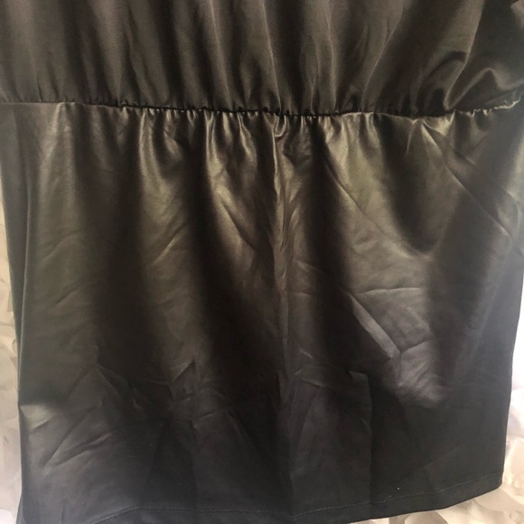Dress or top with faux leather bottom. - Picture 2 of 4
